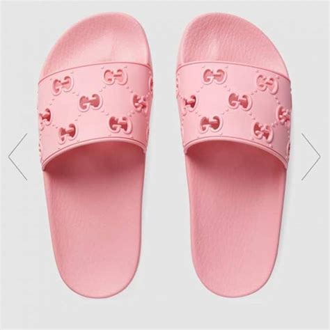 pink purple gucci slides|Gucci flip flops for women.